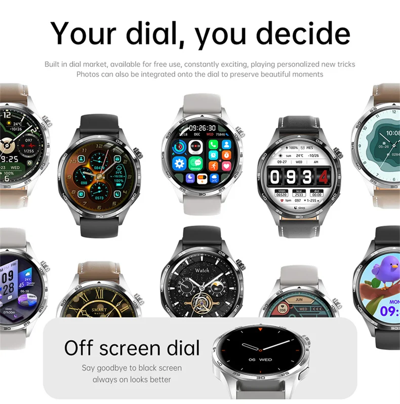 GT5 PRO Smart Watch Men Watch 5 Pro AMOLED HD Screen Bluetooth Call GPS Trajectory NFC Heart Rate Compass SmartWatches 2025 New