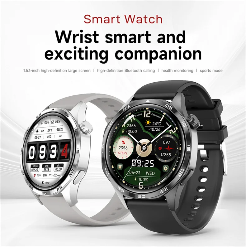 GT5 PRO Smart Watch Men Watch 5 Pro AMOLED HD Screen Bluetooth Call GPS Trajectory NFC Heart Rate Compass SmartWatches 2025 New