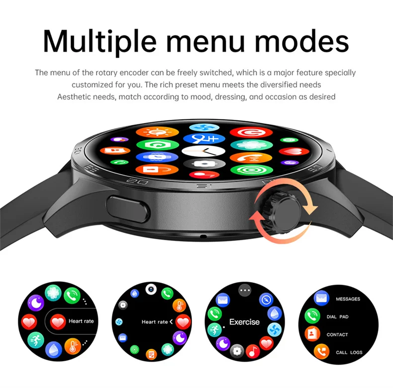 GT5 PRO Smart Watch Men Watch 5 Pro AMOLED HD Screen Bluetooth Call GPS Trajectory NFC Heart Rate Compass SmartWatches 2025 New