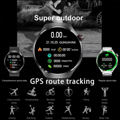 For HUAWEI Watch Pro GPS NFC Smart Watch Men 360*360 AMOLED Screen Heart rate Bluetooth Call IP68 Waterproof Man Smartwatch 2024 - Image 5