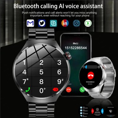 For HUAWEI Watch Pro GPS NFC Smart Watch Men 360*360 AMOLED Screen Heart rate Bluetooth Call IP68 Waterproof Man Smartwatch 2024 - Image 4