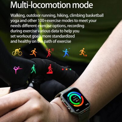2024 New Smart Watch Men 1.95 Inches Bluetooth Call IP68 Waterproof Sport Mode Health monitoring Smartwatches For Huawei Xiaomi - Image 3