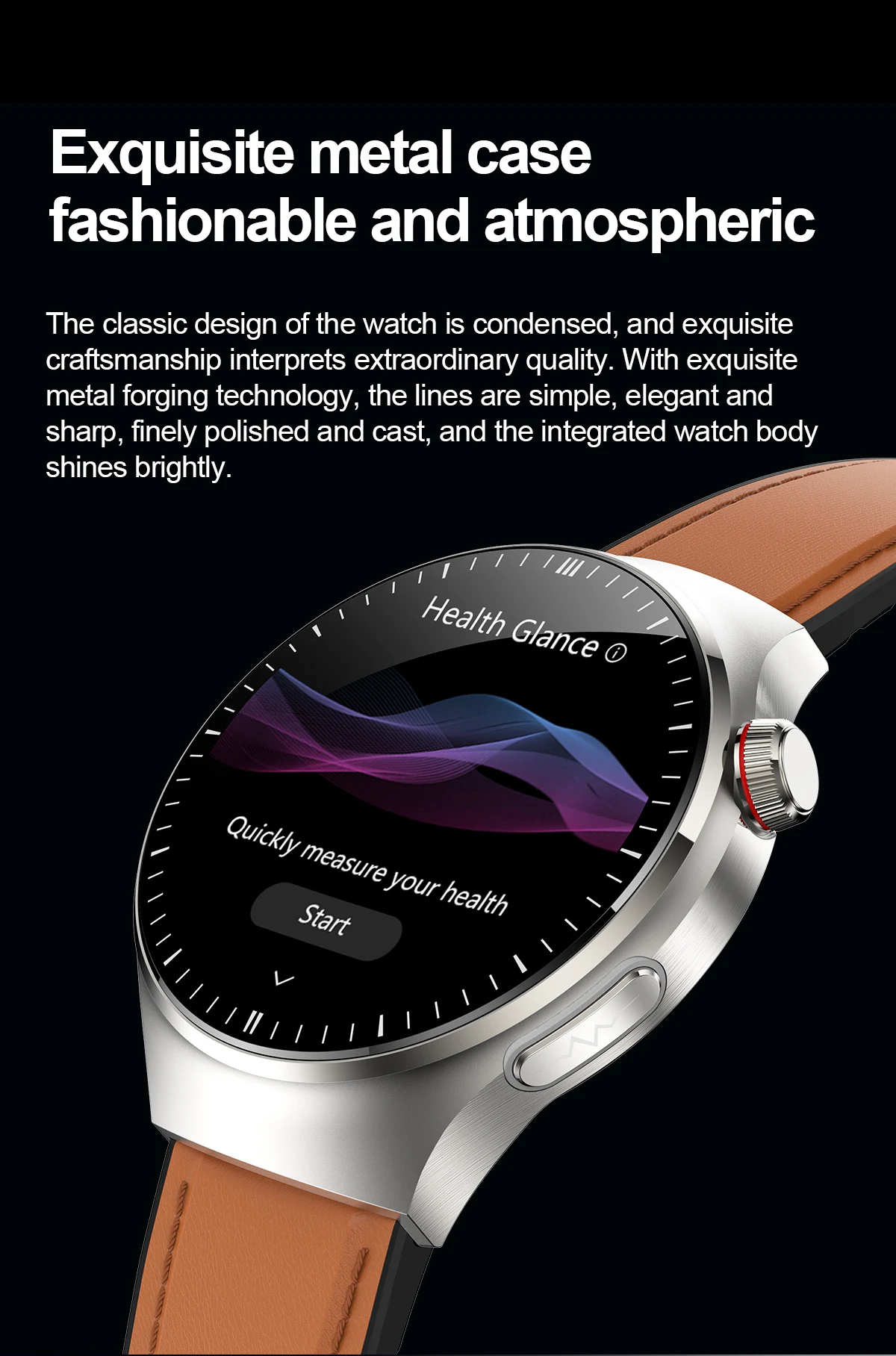 2025 New Nursing Grade Smart Watch Blood oxygen Blood Lipid Uric Acid ECG+PPG Body Temperature Bluetooth Call Health Smartwatch