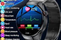 2025 New Nursing Grade Smart Watch Blood oxygen Blood Lipid Uric Acid ECG+PPG Body Temperature Bluetooth Call Health Smartwatch