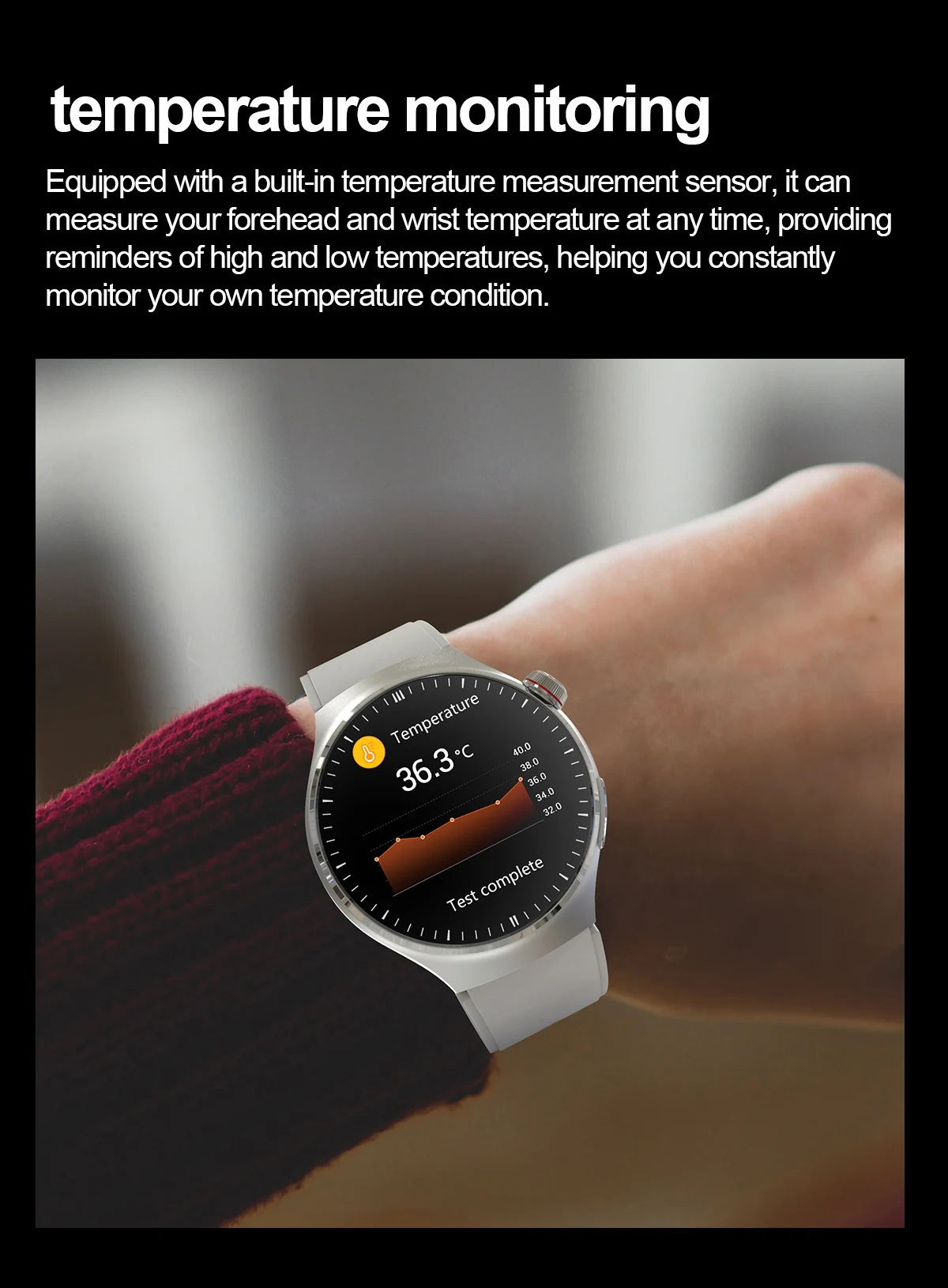 2025 New Nursing Grade Smart Watch Blood oxygen Blood Lipid Uric Acid ECG+PPG Body Temperature Bluetooth Call Health Smartwatch