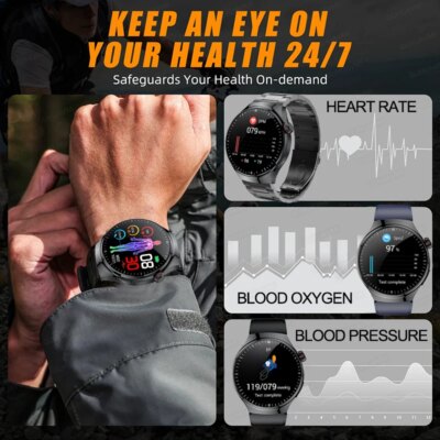 2025 New Nursing Grade Smart Watch Blood oxygen Blood Lipid Uric Acid ECG+PPG Body Temperature Bluetooth Call Health Smartwatch - Image 5