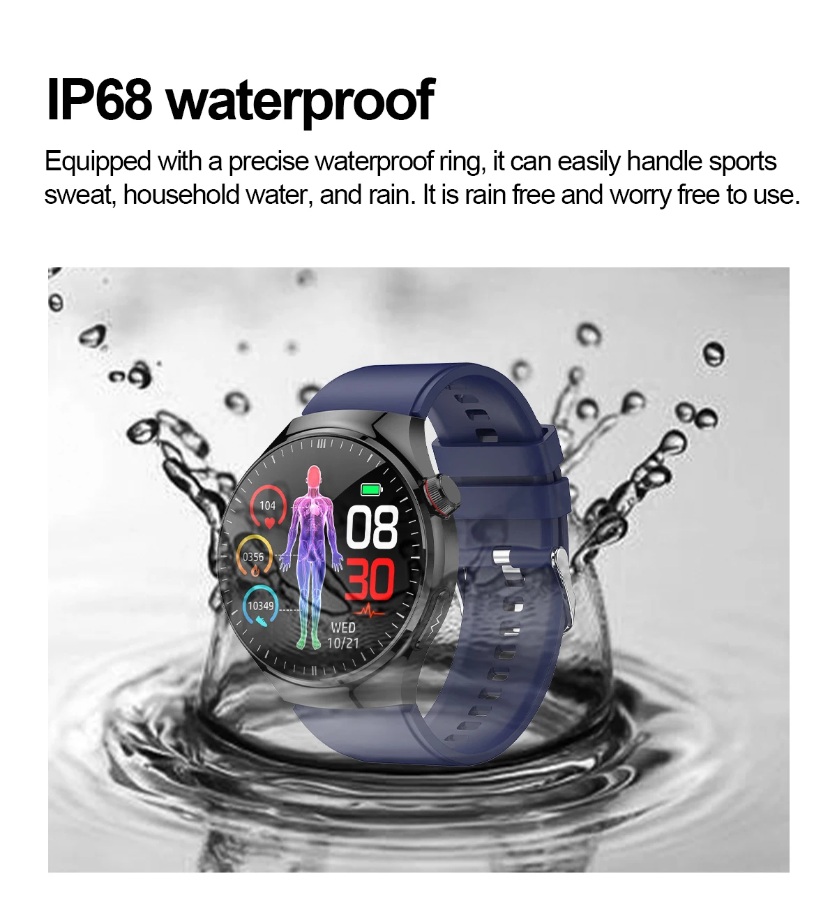 2025 New Nursing Grade Smart Watch Blood oxygen Blood Lipid Uric Acid ECG+PPG Body Temperature Bluetooth Call Health Smartwatch