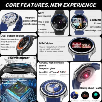 2024 New For OPPO Watch X Smart Watch 4G Memory Music Video Bluetooth Call IP68 Waterproof AMOLED Smartwatch For TWS Earphones ﻿ - Image 2