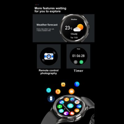 For Samsung Galaxy Watch6 Classic Smartwatch Men GPS Sports Health Heart Rate Waterproof Bluetooth Call Smart Watch 2024 New - Image 5