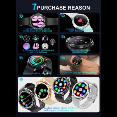 For Samsung Galaxy Watch6 Classic Smartwatch Men GPS Sports Health Heart Rate Waterproof Bluetooth Call Smart Watch 2024 New - Image 2