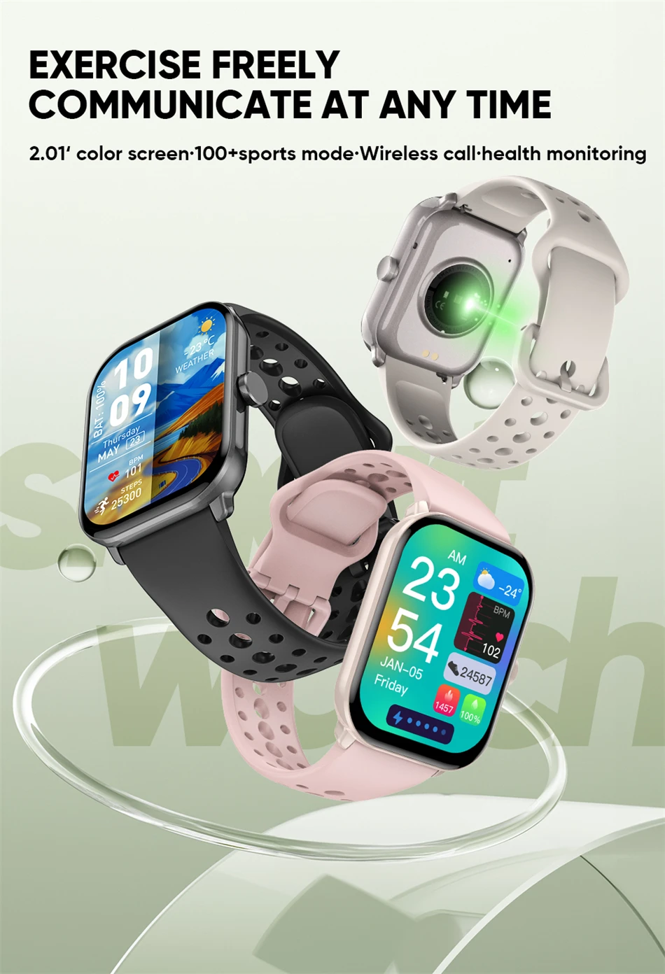 For Xiaomi Watch 5 Global Version Men Women HD AMOLED Screen Heart Rate Bluetooth Call GPS Track Waterproof Sports Smart Watch