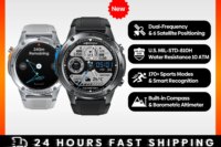 New Zeblaze Stratos 2 Ultra GPS Smart Watch Built-in Compass Barometric Altimeter Dual-band GNSS Voice Calling Smartwatch 10 ATM