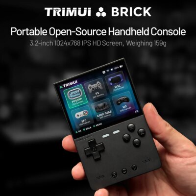 Trimui BRICK Handheld Game Console 3.2 Inch IPS Screen 400 Ppi 3000 mAh Emulator Portable Retro Video Games for Allwinner Linux - Image 2