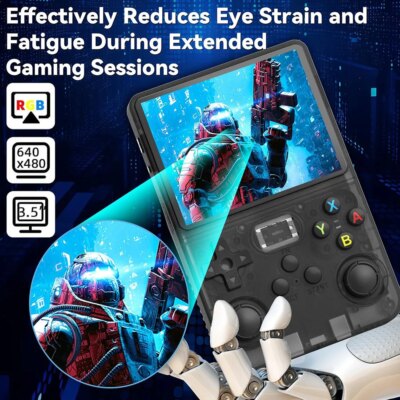 R36S Classic Retro Game Console with ARKOS System Video Games Single Card Portable Hand-held Gaming Console Kids Gift 3.5 Inch - Image 3