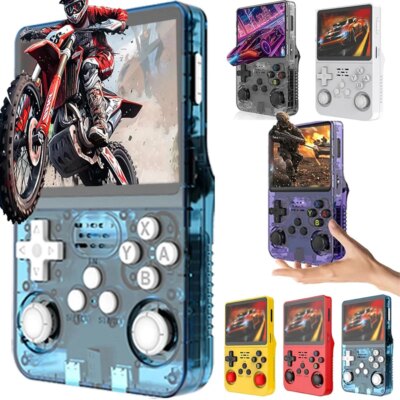 R36S Classic Retro Game Console with ARKOS System Video Games Single Card Portable Hand-held Gaming Console Kids Gift 3.5 Inch