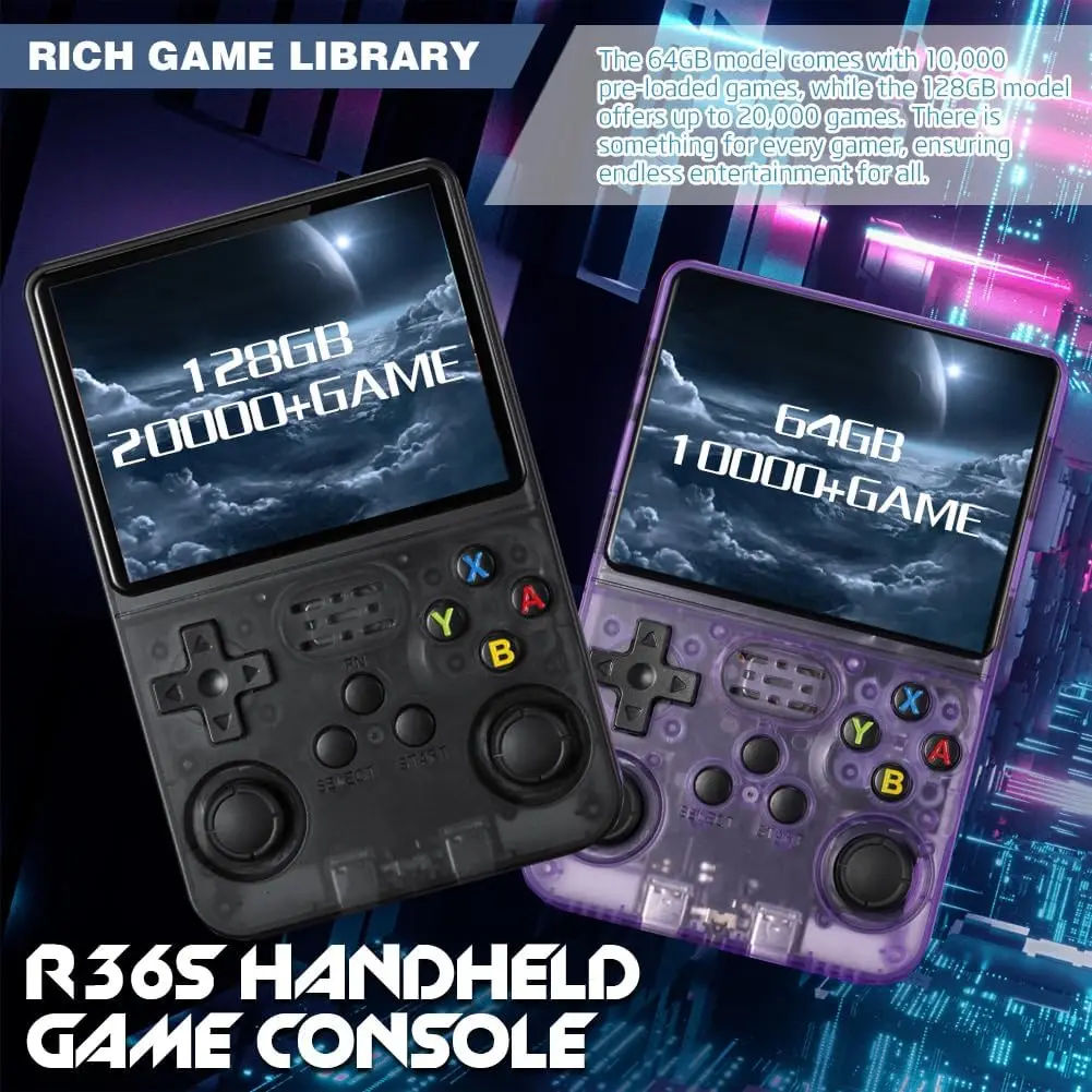 R36S Classic Retro Game Console with ARKOS System Video Games Single Card Portable Hand-held Gaming Console Kids Gift 3.5 Inch R36S Classic Retro Game Console with ARKOS System Video Games Single Card Portable Hand-held Gaming Console Kids Gift 3.5 Inch