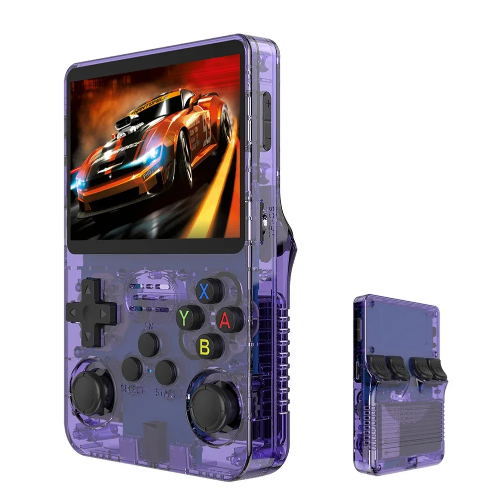 R36S Retro Handheld Video Game Console Linux System 3.5-inch IPS Screen Mini Portable Handheld Video Player 64GB 15000 Games