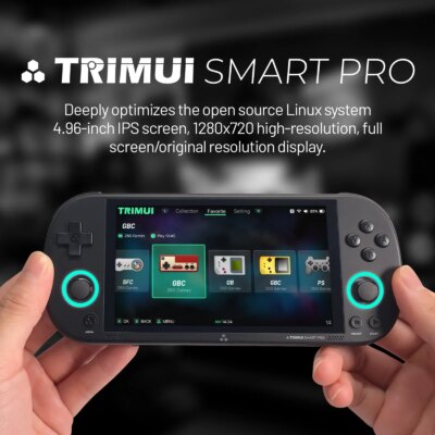 Trimui Smart Pro Retro Handheld Game ConsoleBluetooth-compatible Gaming System for Kids and Adults,4.96 inch large screen - Image 2