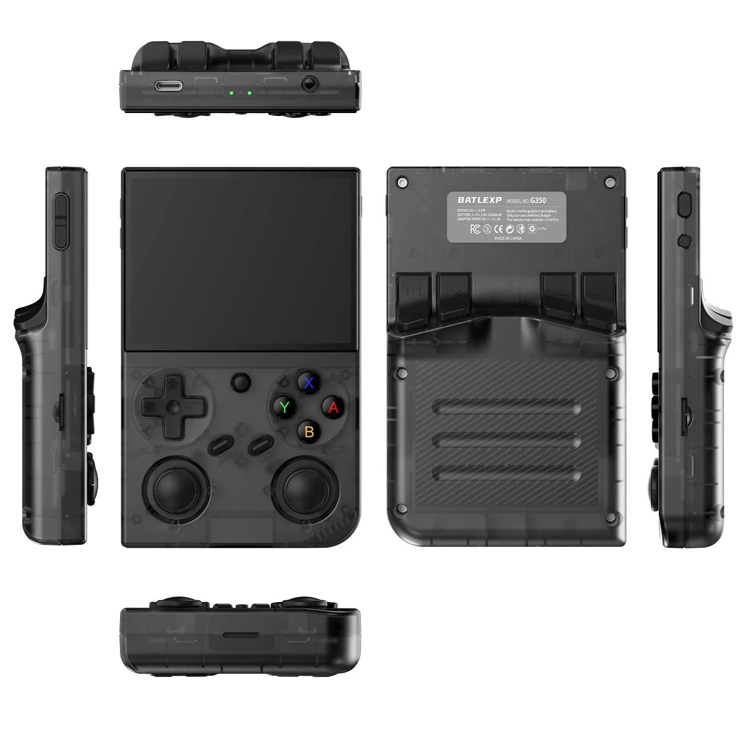 BATLEXP G350 Handheld Game Console 3.5 IPS Screen Linux System Dual Joystick Vibration Motor Retro Portable