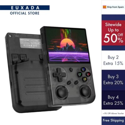 BATLEXP G350 Handheld Game Console 3.5 IPS Screen Linux System Dual Joystick Vibration Motor Retro Portable
