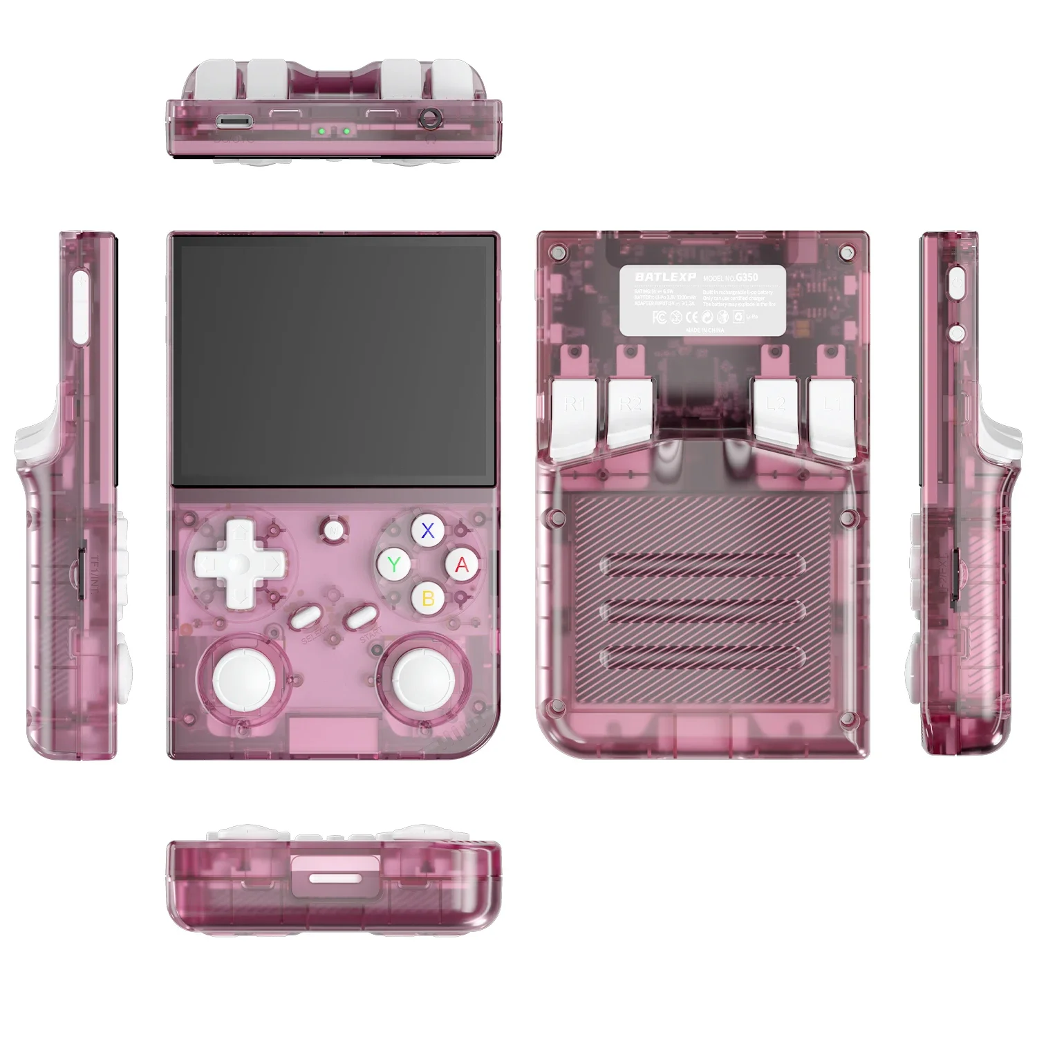 BATLEXP G350 Handheld Game Console 3.5 IPS Screen Linux System Dual Joystick Vibration Motor Retro Portable