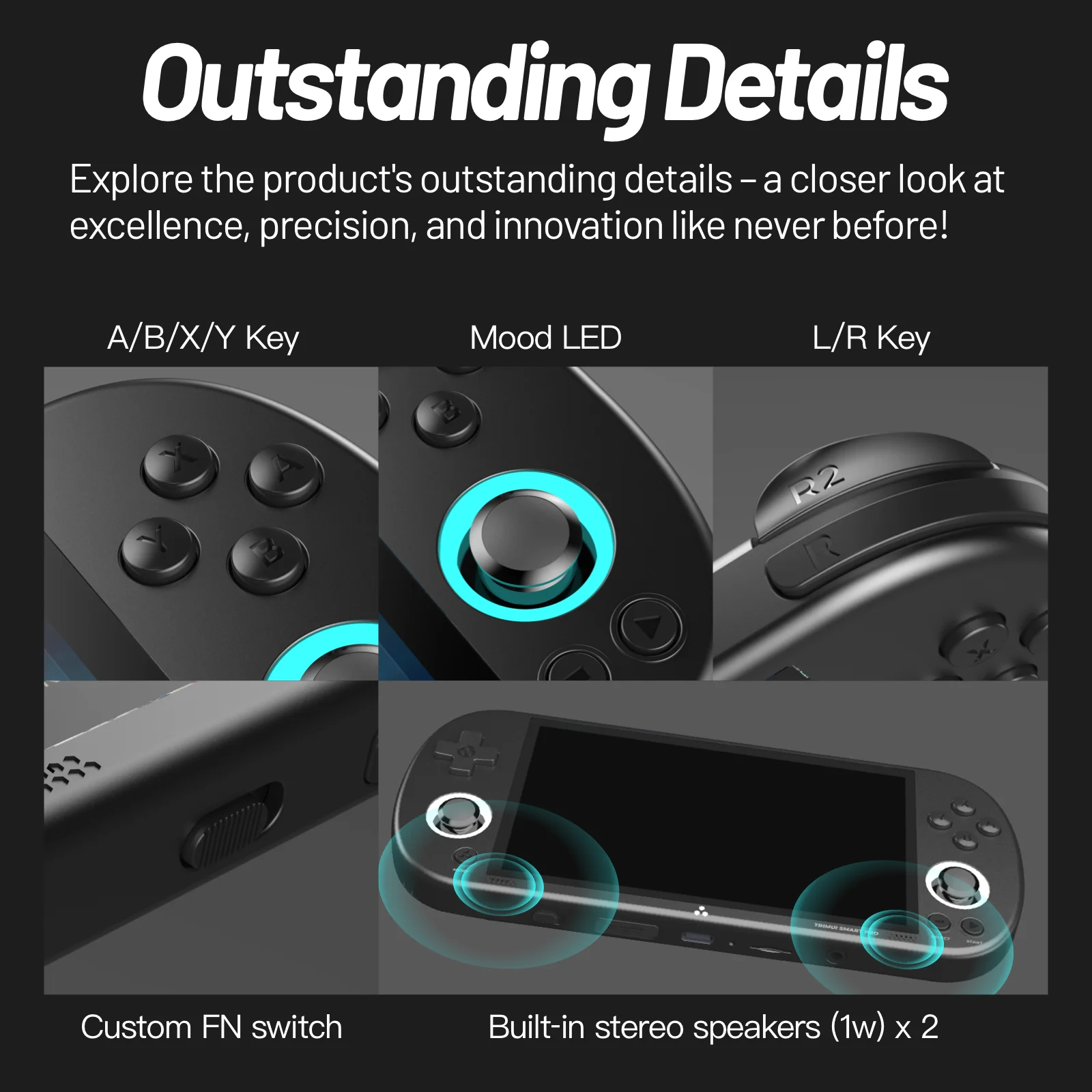 AMPOWN Trimui Smart Pro Consoles 4.96'' IPS Screen Handheld Game Players Linux System Emulator Portable Console Retro Video Game AMPOWN Trimui Smart Pro Consoles 4.96'' IPS Screen Handheld Game Players Linux System Emulator Portable Console Retro Video Game