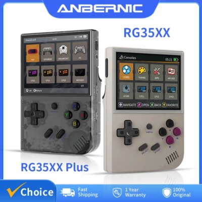 ANBERNIC RG35XX Plus/RG35XX Retro Handheld Game Console 3.5″ IPS Screen Linux Portable Video Game Player Support HD-M-I TV Outpu