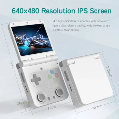 AMPOWN Miyoo Flip Fold Collapsible Handheld Game Players Consoles 3.5'' IPS Portable Video Game Linux System Retro Game Console - Image 3