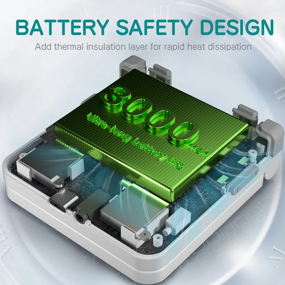 AMPOWN Miyoo Flip Fold Collapsible Handheld Game Players Consoles 3.5'' IPS Portable Video Game Linux System Retro Game Console