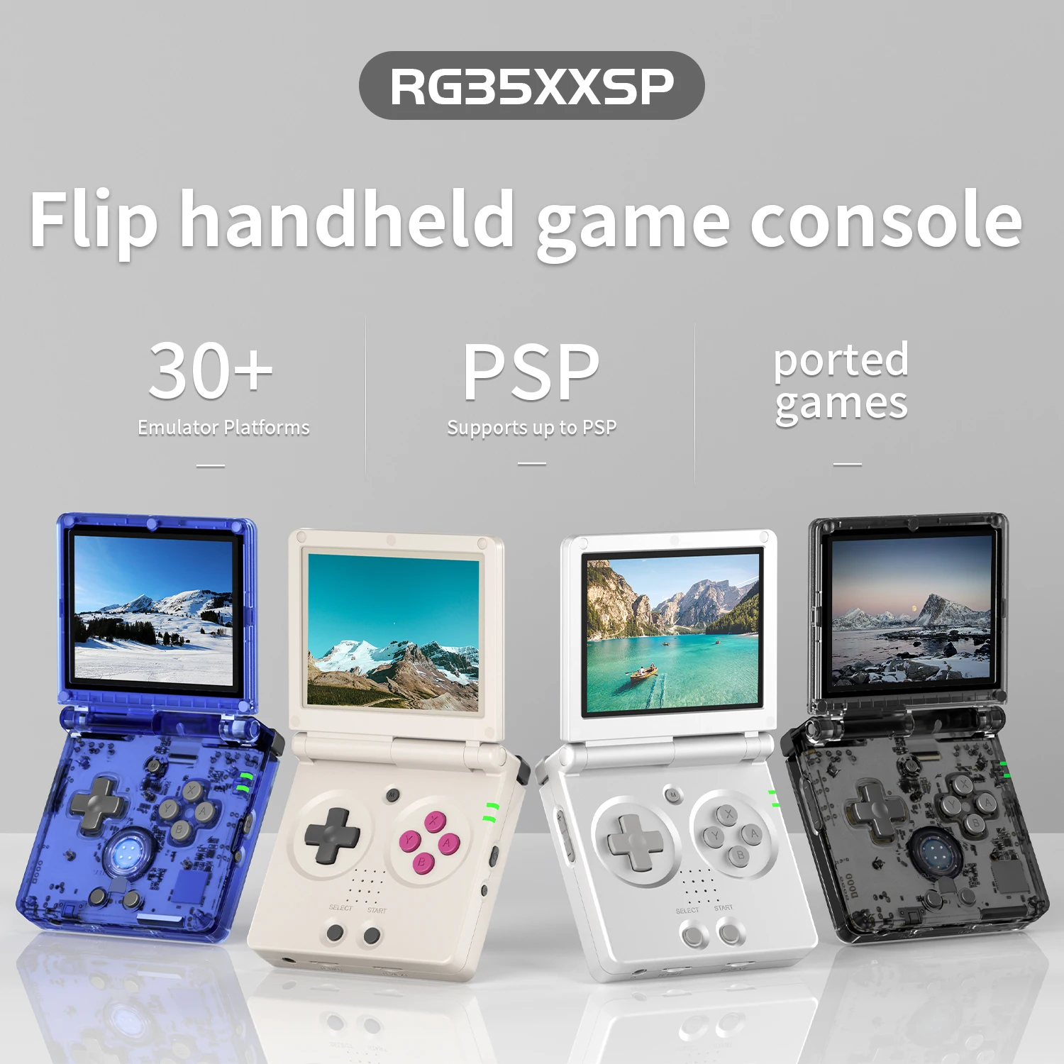 ANBERNIC RG35XXSP Retro Handheld Game Console 3.5-inch IPS Screen 3300mAh Battery Supports HDMI-TV Out and Bluetooth 4.2 5K Game ANBERNIC RG35XXSP Retro Handheld Game Console 3.5-inch IPS Screen 3300mAh Battery Supports HDMI-TV Out and Bluetooth 4.2 5K Game