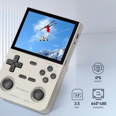 K36 Retro Handheld Game Console 16K Games with PS1/PSP/ DC/ N64 500Nit 3.5 Inch IPS Screen R36S R36S Same System Gift for Kids