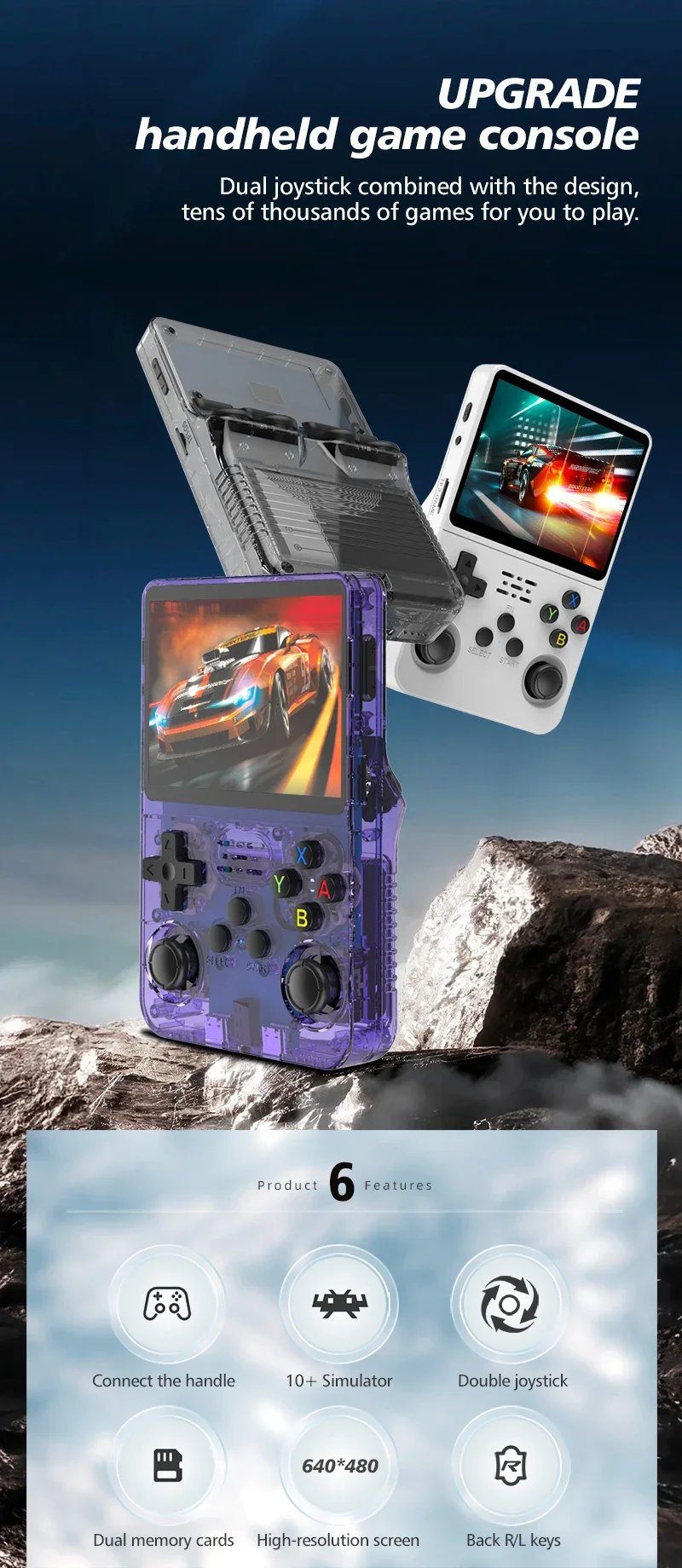 R36S Retro Handheld Video Game Console Linux System 3.5 Inch IPS Screen R35s Plus Portable Pocket Video Player 64GB 128GB R36S Retro Handheld Video Game Console Linux System 3.5 Inch IPS Screen R35s Plus Portable Pocket Video Player 64GB 128GB