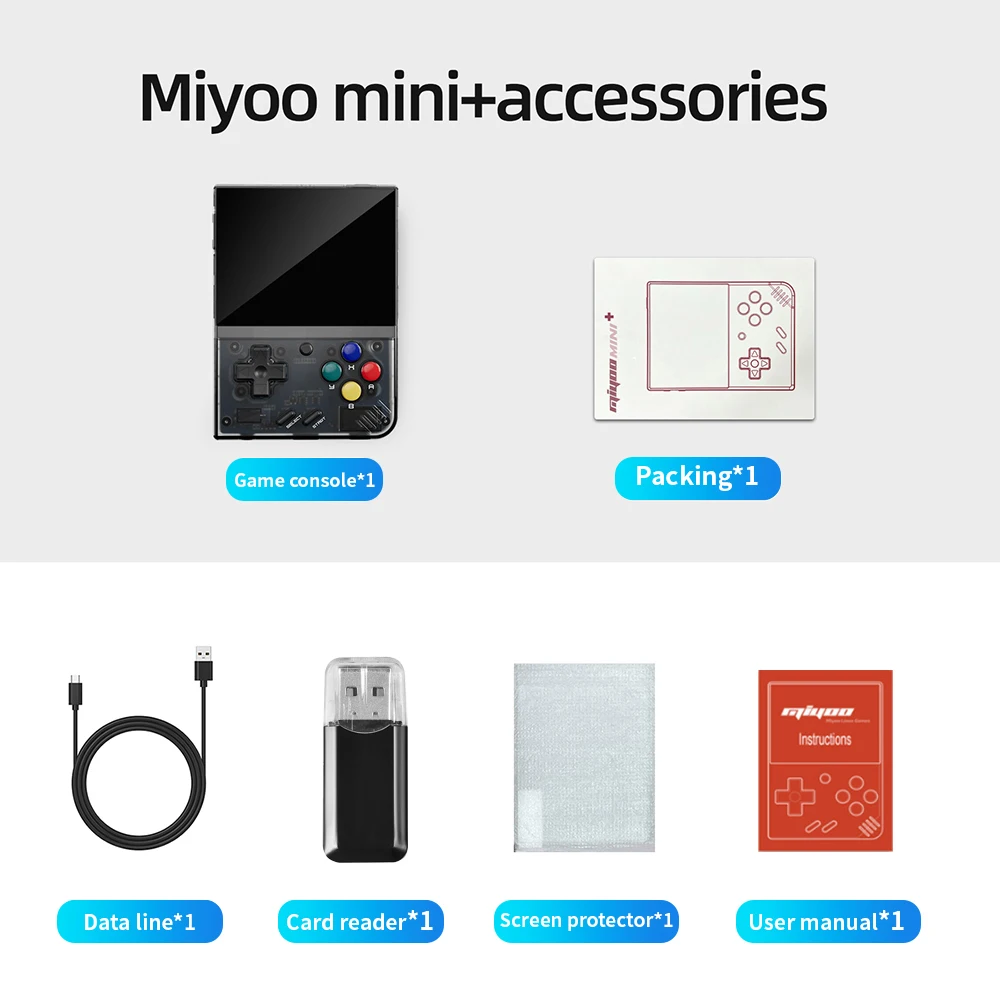 MIYOO Mini Plus Portable Retro Handheld Game Console V2 Mini+ IPS Screen Classic Video Game Console Linux System Children's Gift MIYOO Mini Plus Portable Retro Handheld Game Console V2 Mini+ IPS Screen Classic Video Game Console Linux System Children's Gift