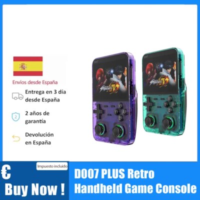 Retro Handheld Game Console D007 PLUS  3.5 Inch Screen RK3326 Linux OS 16000 Games Emulator for PS1/PSP/DC/N64/