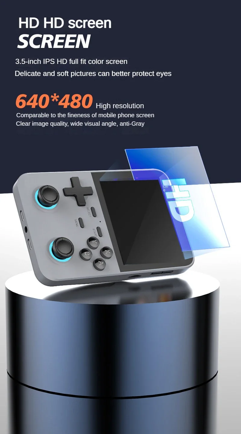 Retro Handheld Game Console D007 PLUS 3.5 Inch Screen RK3326 Linux OS 16000 Games Emulator for PS1/PSP/DC/N64/ Retro Handheld Game Console D007 PLUS 3.5 Inch Screen RK3326 Linux OS 16000 Games Emulator for PS1/PSP/DC/N64/