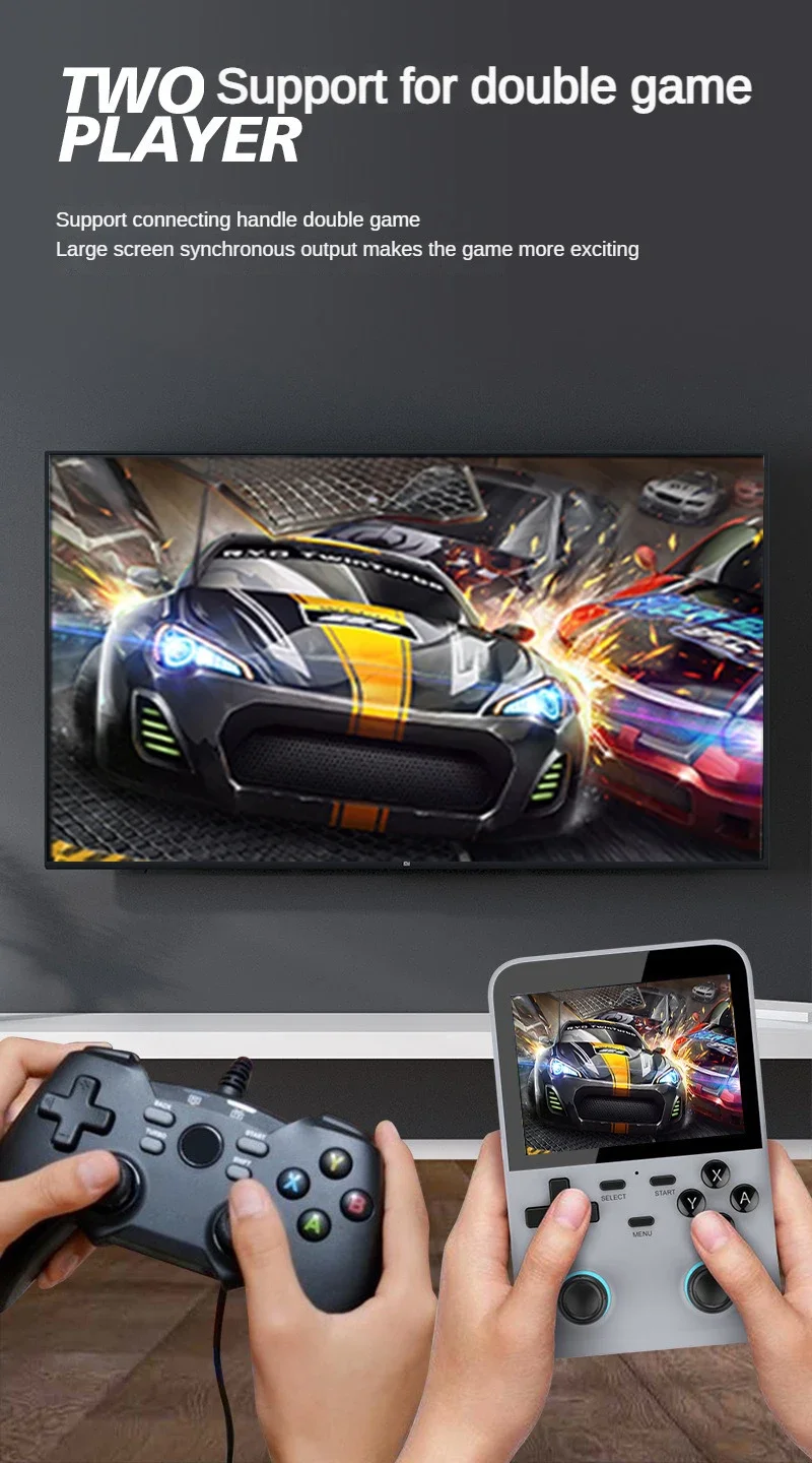 Retro Handheld Game Console D007 PLUS 3.5 Inch Screen RK3326 Linux OS 16000 Games Emulator for PS1/PSP/DC/N64/ Retro Handheld Game Console D007 PLUS 3.5 Inch Screen RK3326 Linux OS 16000 Games Emulator for PS1/PSP/DC/N64/