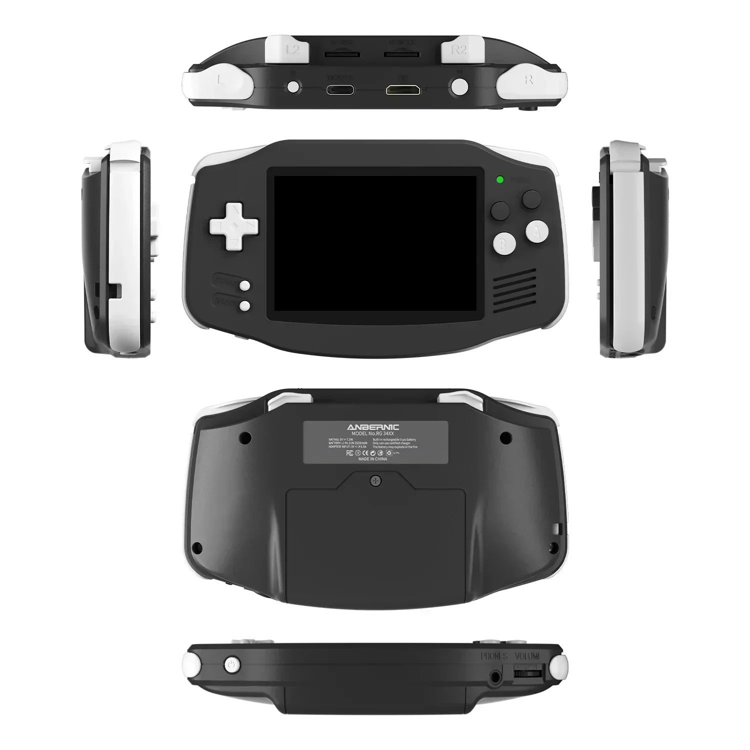 ANBERNIC -Retro Handheld Game Console RG34XX 64 Bit Linux System IPS Screen 3.4 Inch Game Player Gift for Kids