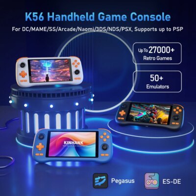 K56 Handheld Game Console 5.5'' IPS Touch Screen With 50+  Emulators Up To 27000+ Retro Games For DC/MAME/SS/Arcade/3DS/PSX/PSP