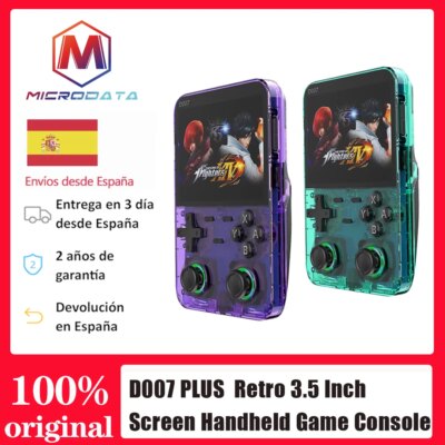 D007 PLUS  Retro Handheld Game Console 3.5 Inch Screen RK3326 Linux OS 16000 Games Emulator for PS1/PSP/DC/N64/