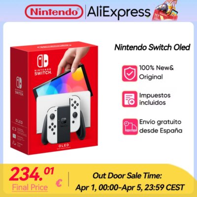 Nintendo Switch OLED Game Console 64GB White / Blue Red Set 7 Inch Touch Screen and 3 Game Modes Famicom