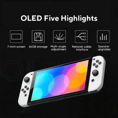 Nintendo Switch OLED Game Console 64GB 7-inch OLED Display - Image 3