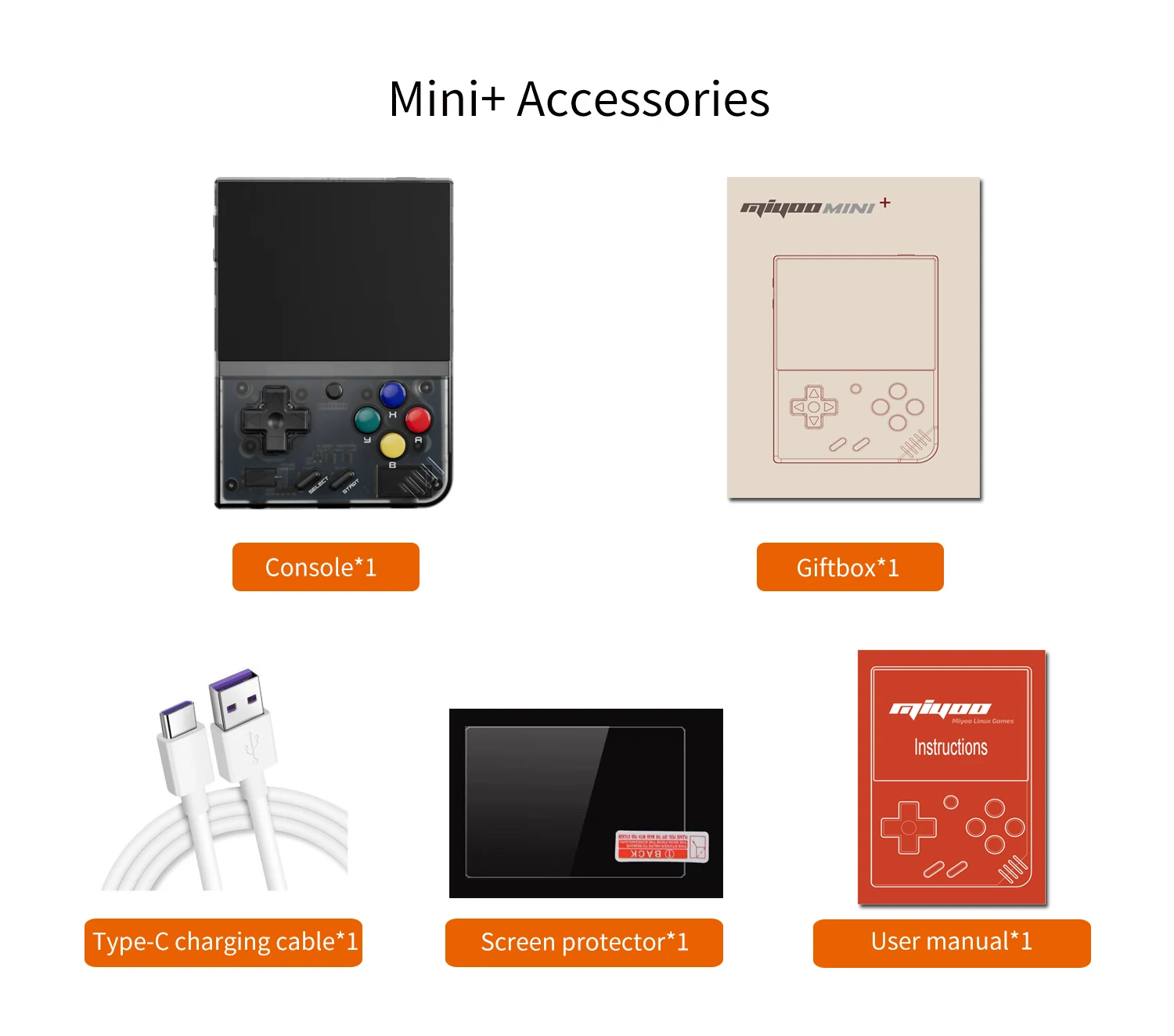 MIYOO Mini Plus Portable Retro Handheld Game Console 3.5-inch IPS HD Screen Children's Gift Linux System Classic Gaming Emulator