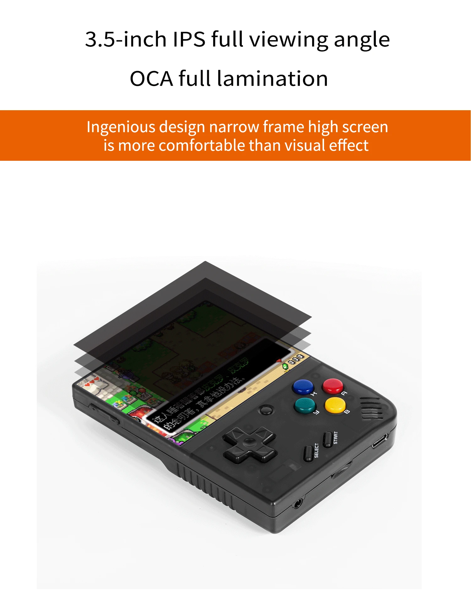 MIYOO Mini Plus Portable Retro Handheld Game Console 3.5-inch IPS HD Screen Children's Gift Linux System Classic Gaming Emulator