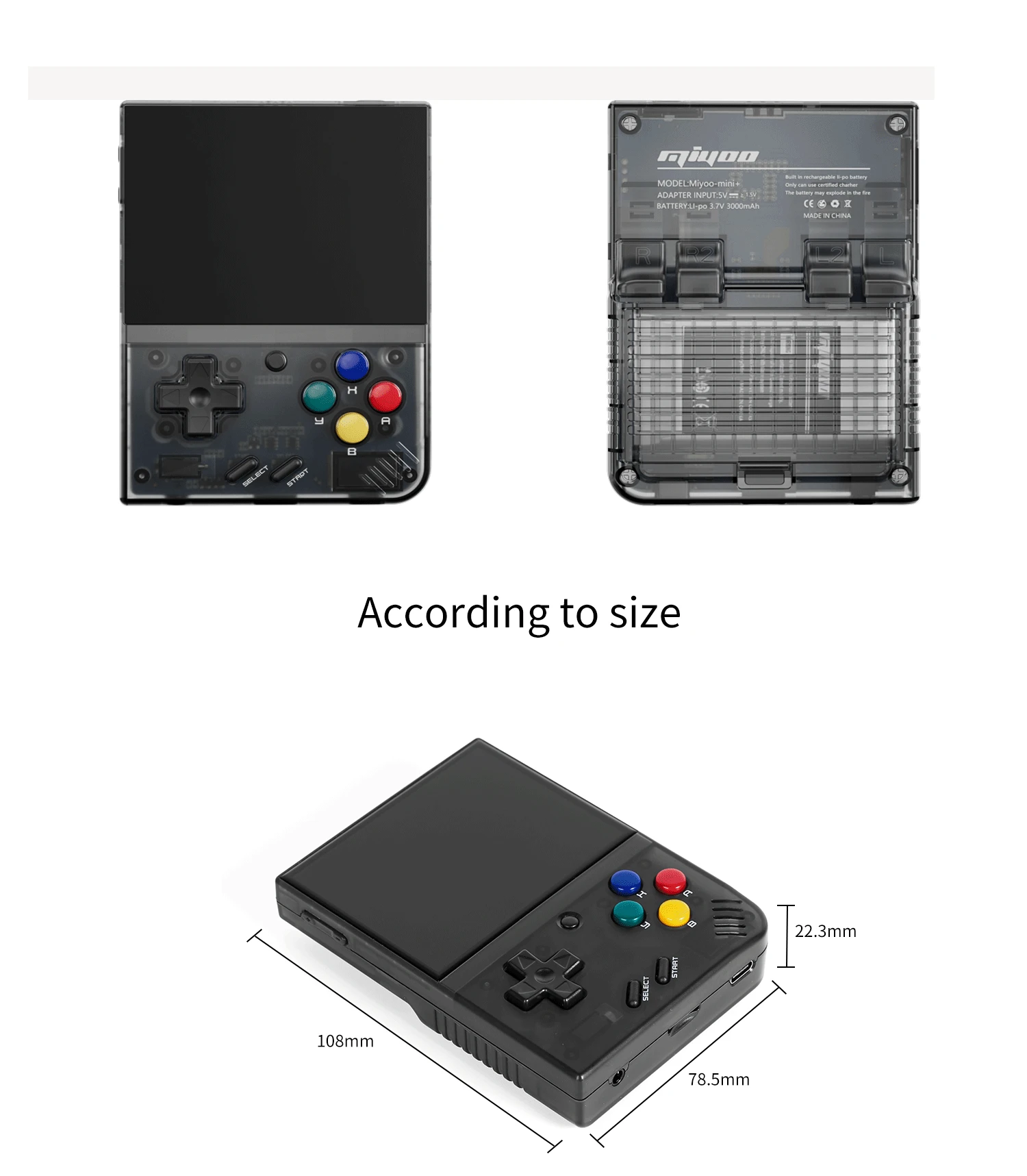 MIYOO Mini Plus Portable Retro Handheld Game Console 3.5-inch IPS HD Screen Children's Gift Linux System Classic Gaming Emulator