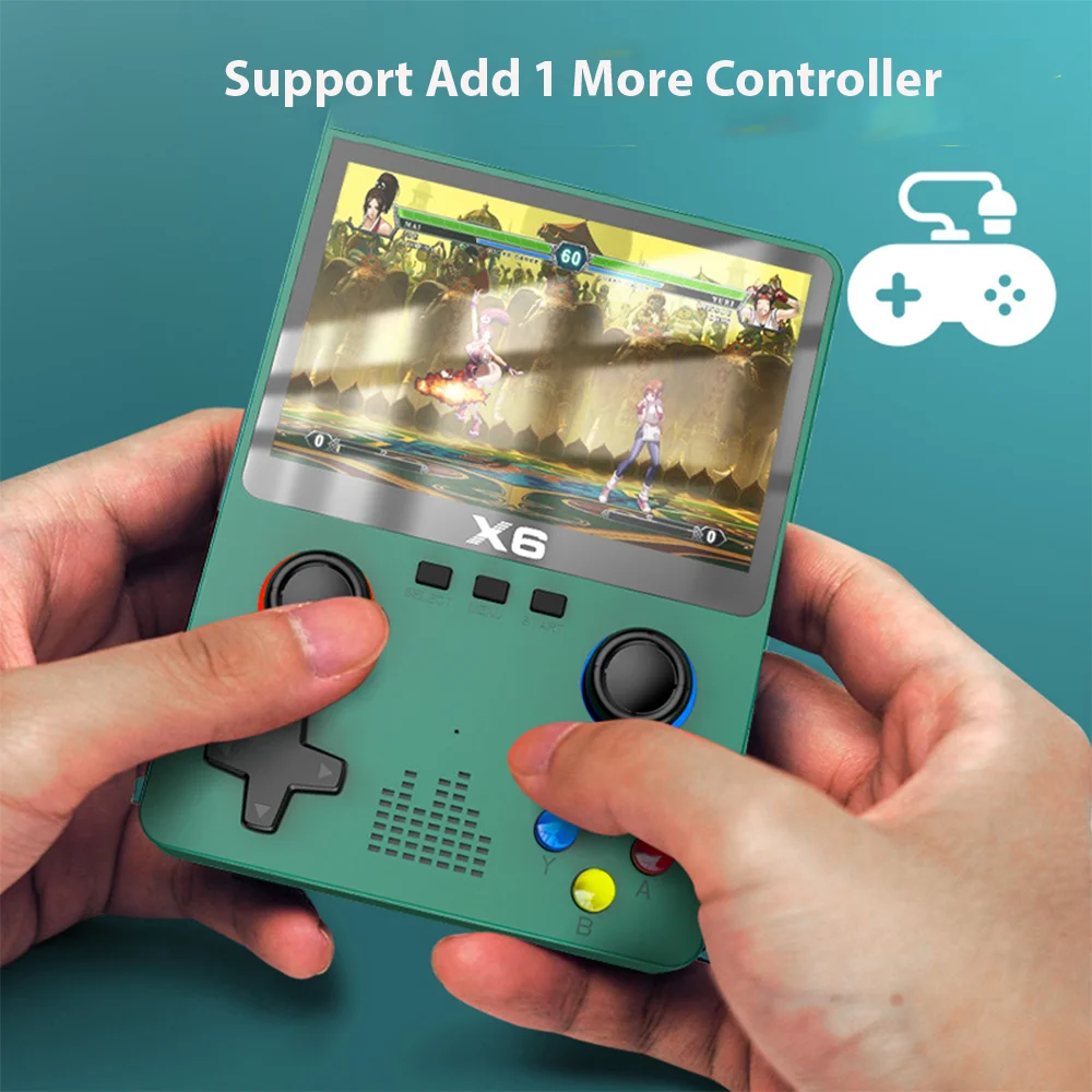 D007 Plus/ X6 3.5 Inch IPS Screen Handheld Game Players Dual Joystick 10000+ Game Retro Devices Portable Game Consoles