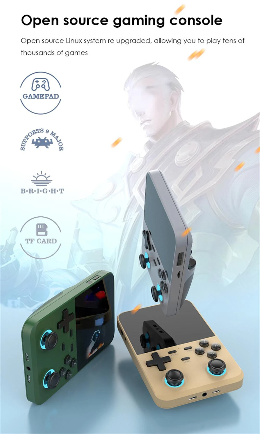 D007 Plus/ X6 3.5 Inch IPS Screen Handheld Game Players Dual Joystick 10000+ Game Retro Devices Portable Game Consoles