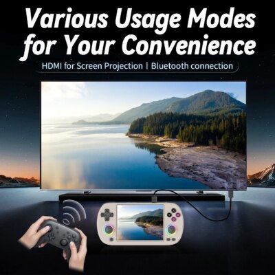 ANBERNIC RG40XX H Handheld Game Console 4'' Screen Linux System Joystick RGB Lighting Effect RG40XXH Video Player Smartpro Gifts - Image 5