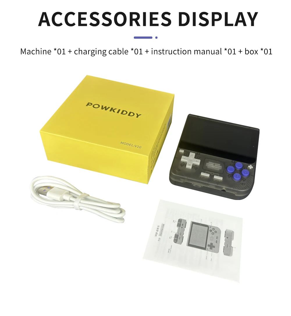 New POWKIDDY V10 Handheld Game Console 3.5 Inch 480*320 IPS OCA Full Screen Retro Opendinglinux Handhelds Cheap Children's Gifts New POWKIDDY V10 Handheld Game Console 3.5 Inch 480*320 IPS OCA Full Screen Retro Opendinglinux Handhelds Cheap Children's Gifts