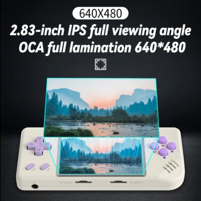 ANBERNIC RG28XX Handheld Game Console 2.83-inch 640*480 IPS Screen Linux System 3100mAh Support TV-HDMI-Output 64G 5000+ Games - Image 2