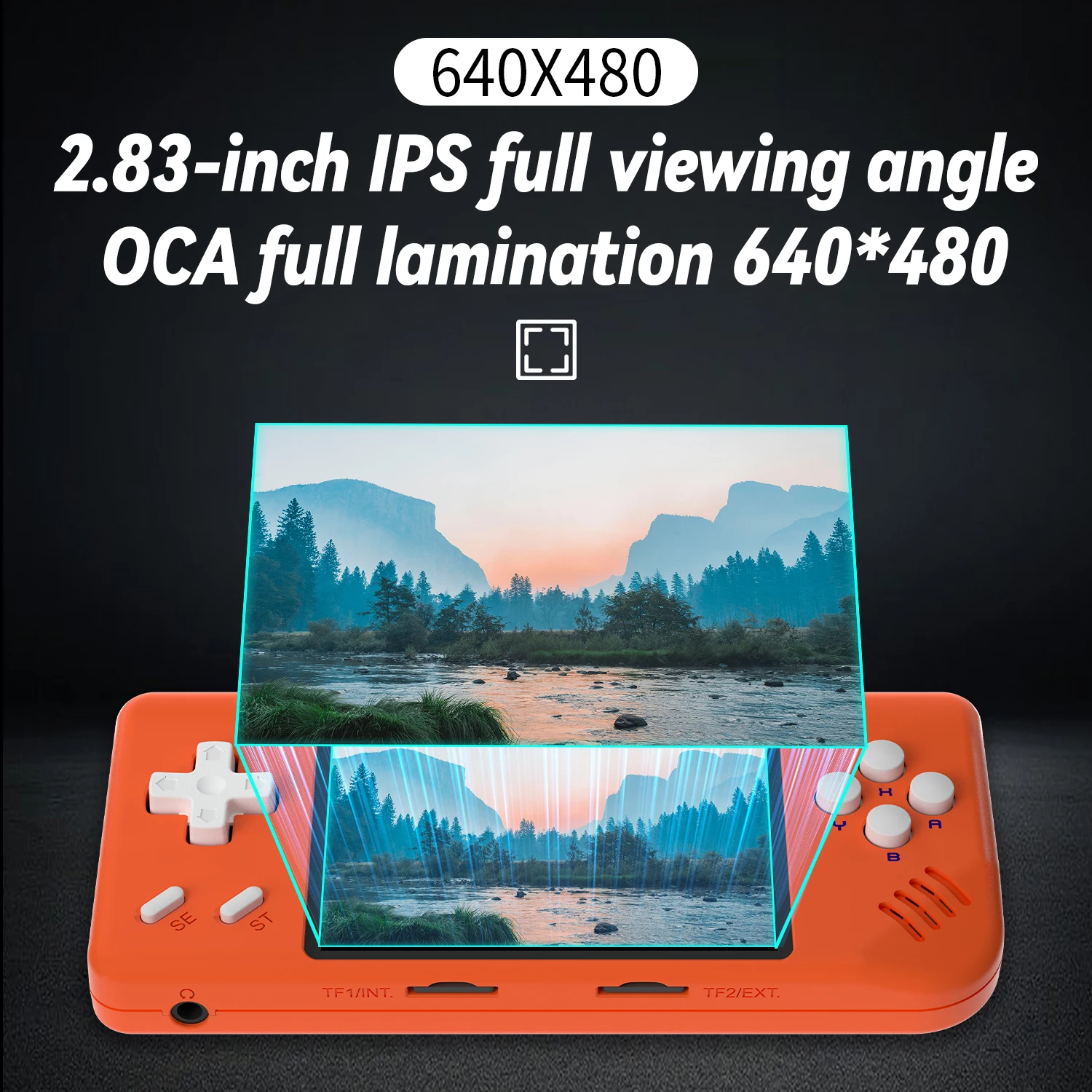 ANBERNIC RG28XX Handheld Game Console 2.83-inch 640*480 IPS Screen Linux System 3100mAh Support TV-HDMI-Output 64G 5000+ Games